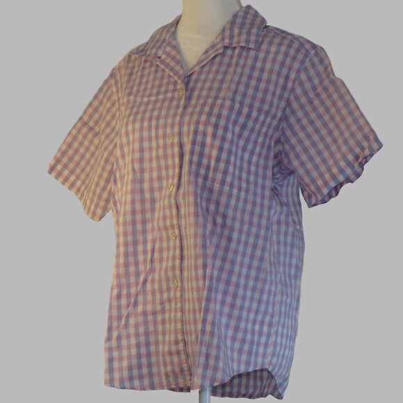 Karen Scott Women's Short Sleeve Button Up Pocket Shirt Size S (C816) - Picture 4 of 7
